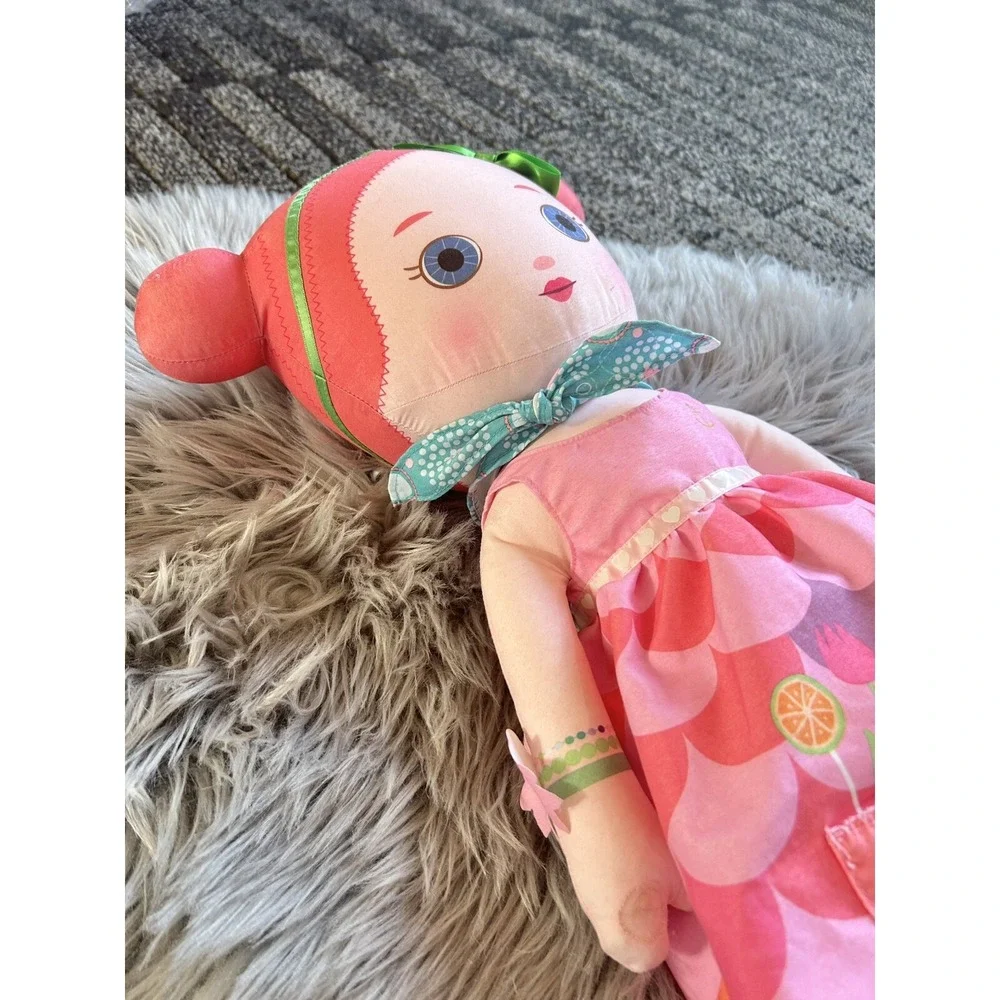 Zapf‎ Creations Mooshka Doll Plush Stuffed Toy Pink Green Bow Flowers Anchor